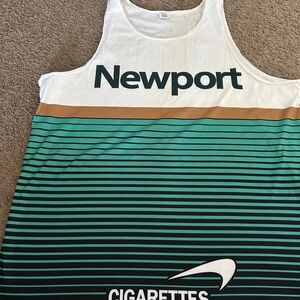 Newport Green and Black Striped Tank